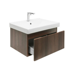 Koupelnová skříňka s baterií a umyvadlem SAT Evolution 1 58x30x44,8 cm ořech mat SATEVO60NAU1B