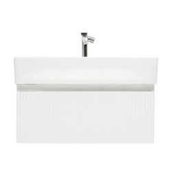 Koupelnová skříňka s baterií a umyvadlem SAT Evolution 1 78x30x44,8 cm bílá mat SATEVO80WMU2BA