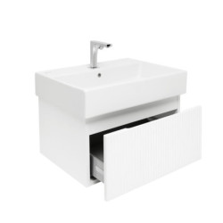 Koupelnová skříňka s baterií a umyvadlem SAT Evolution 1 58x30x44,8 cm bílá mat SATEVO60WMU2BA