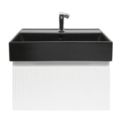 Koupelnová skříňka s baterií a umyvadlem SAT Evolution 1 58x30x44,8 cm bílá mat SATEVO60WMU2BBA