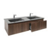 Koupelnová skříňka s umyvadlem SAT Evolution 119x30x45 cm ořech Aida mat SATEVO120NAU3BA