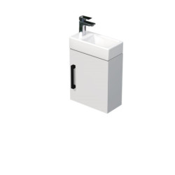 Koupelnová skříňka s umyvadlem SAT Cube Way 40x47,5x20 cm bílá lesk CUBE320401DCBL