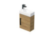 Koupelnová skříňka s umyvadlem SAT Cube Way 40x47,5x20 cm dub Hickory mat CUBE320401DCDH