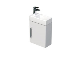 Koupelnová skříňka s umyvadlem SAT Cube Way 40x47,5x20 cm bílá lesk CUBE320401DBL