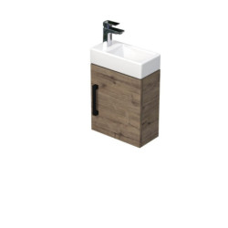 Koupelnová skříňka s umyvadlem SAT Cube Way 40x47,5x20 cm dub Wellington mat CUBE320401DCDW
