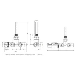 Ventil pro ústřední vytápění Hopa Single-Set nerez VENTILUNIKOSETLSS