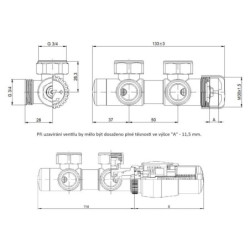 Ventil pro ústřední vytápění Hopa Term-Set chrom TERMSETLC