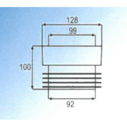 MULTI manžeta k WC vnější gum. rovná E416