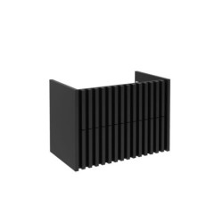 Koupelnová skříňka s dubovou krycí deskou SAT Delano 80x56x45 cm černá DELANO80ZCDE