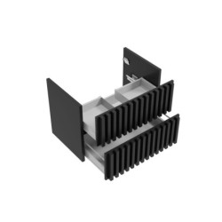 Koupelnová skříňka s dubovou krycí deskou SAT Delano 80x56x45 cm černá DELANO80ZCDE