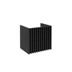 Koupelnová skříňka s dubovou krycí deskou SAT Delano 60x56x45 cm černá DELANO60ZCDE