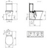 Wc kombi, pouze mísa Ideal Standard Connect Air vario odpad E013701