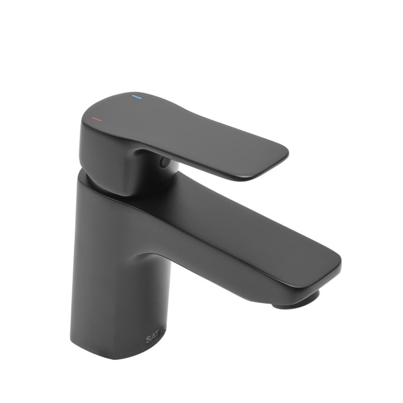 Umyvadlová baterie SAT Cube Way bez výpusti černá matná CU271C