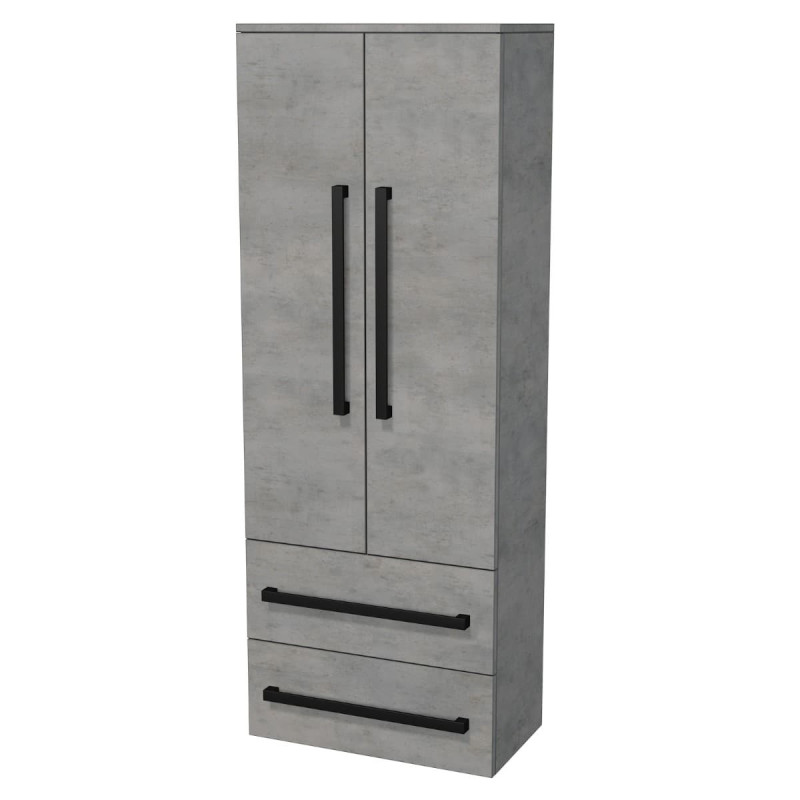Koupelnová skříňka vysoká SAT Cube Way 60x163x33 cm beton CUBE3CHV60BE