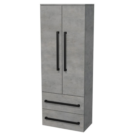 Koupelnová skříňka vysoká SAT Cube Way 60x163x33 cm beton CUBE3CHV60BE