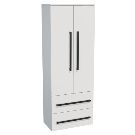 Koupelnová skříňka vysoká SAT Cube Way 60x163x33 cm bílá lesk CUBE3CHV60BL