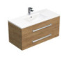 Koupelnová skříňka s umyvadlem SAT Cube Way 100x53x46 cm dub Hickory CUBE461002DHMOD