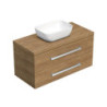 Koupelnová skříňka s krycí deskou SAT Cube Way 100x46,5x46 cm dub Hickory CUBE461003DHSAT45