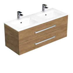Koupelnová skříňka s umyvadlem SAT Cube Way 120x53x46 cm dub Hickory CUBE461202DHMOD