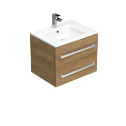 Koupelnová skříňka s umyvadlem SAT Cube Way 60x53x46 cm dub Hickory CUBE46602DHMOD