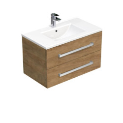 Koupelnová skříňka s umyvadlem SAT Cube Way 80x53x46 cm dub Hickory CUBE46802DHMOD