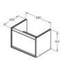 Koupelnová skříňka pod umyvadlo Ideal Standard Connect Air 48x40,9x40 cm bílá lesk/bílá mat E0844B2