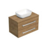 Koupelnová skříňka s krycí deskou SAT Cube Way 80x47,5x46 cm dub Hickory CUBE46803DH45