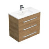 Koupelnová skříňka s umyvadlem SAT Cube Way 80x76,5x46 cm dub Hickory CUBE46803DHMOD