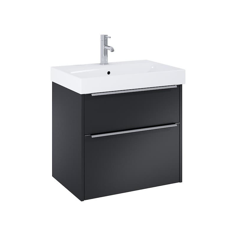 Koupelnová skříňka s umyvadlem Jika Cube 62,5x62x44 cm černá mat H40B2324023532