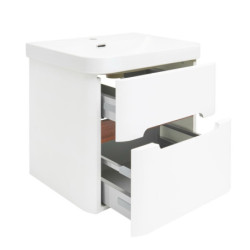 Koupelnová skříňka s umyvadlem SAT Fusion 57,5x53x45 cm bílá matná mat SATFUSION260WU