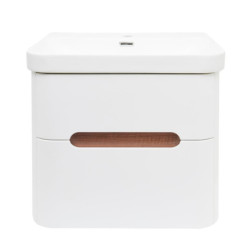 Koupelnová skříňka s umyvadlem SAT Fusion 57,5x53x45 cm bílá matná mat SATFUSION260WU