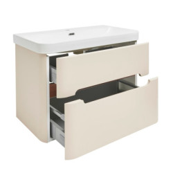 Koupelnová skříňka s umyvadlem SAT Fusion 77,5x53x45 cm pískově béžová mat SATFUSION280BEU