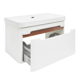 Koupelnová skříňka s umyvadlem SAT Fusion 77,5x43x45 cm bílá matná mat SATFUSION80WU