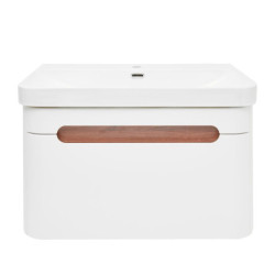 Koupelnová skříňka s umyvadlem SAT Fusion 77,5x43x45 cm bílá matná mat SATFUSION80WU