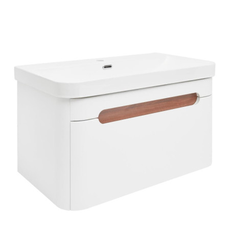 Koupelnová skříňka s umyvadlem SAT Fusion 77,5x43x45 cm bílá matná mat SATFUSION80WU