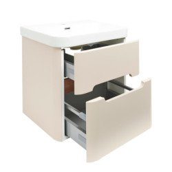Koupelnová skříňka s umyvadlem SAT Fusion 57,5x53x45 cm pískově béžová mat SATFUSION260BEMW
