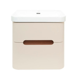 Koupelnová skříňka s umyvadlem SAT Fusion 57,5x53x45 cm pískově béžová mat SATFUSION260BEMW
