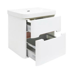 Koupelnová skříňka s umyvadlem SAT Fusion 57,5x53x45 cm bílá matná mat SATFUSION260WMW