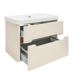 Koupelnová skříňka s umyvadlem SAT Fusion 77,5x53x45 cm pískově béžová mat SATFUSION280BEMW