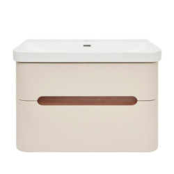 Koupelnová skříňka s umyvadlem SAT Fusion 77,5x53x45 cm pískově béžová mat SATFUSION280BEMW