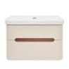 Koupelnová skříňka s umyvadlem SAT Fusion 77,5x53x45 cm pískově béžová mat SATFUSION280BEMW