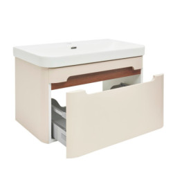 Koupelnová skříňka s umyvadlem SAT Fusion 77,5x43x45 cm pískově béžová mat SATFUSION80BEMW