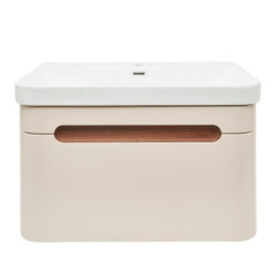 Koupelnová skříňka s umyvadlem SAT Fusion 77,5x43x45 cm pískově béžová mat SATFUSION80BEMW