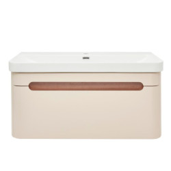 Koupelnová skříňka s umyvadlem SAT Fusion 97,5x43x45 cm pískově béžová mat SATFUSION100BEMW