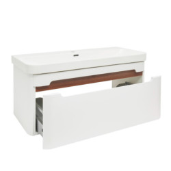 Koupelnová skříňka s umyvadlem SAT Fusion 97,5x43x45 cm bílá matná mat SATFUSION100WMW