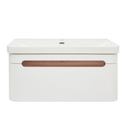 Koupelnová skříňka s umyvadlem SAT Fusion 97,5x43x45 cm bílá matná mat SATFUSION100WMW