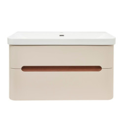 Koupelnová skříňka s umyvadlem SAT Fusion 97,5x53x45 cm pískově béžová mat SATFUSION2100BEMW