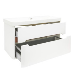 Koupelnová skříňka s umyvadlem SAT Fusion 97,5x53x45 cm bílá matná mat SATFUSION2100WMW