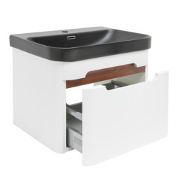 Koupelnová skříňka s umyvadlem SAT Fusion 57,5x43x45 cm bílá matná mat SATFUSION60WBKM