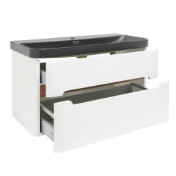 Koupelnová skříňka s umyvadlem SAT Fusion 97,5x53x45 cm bílá matná mat SATFUSION2100WBKM